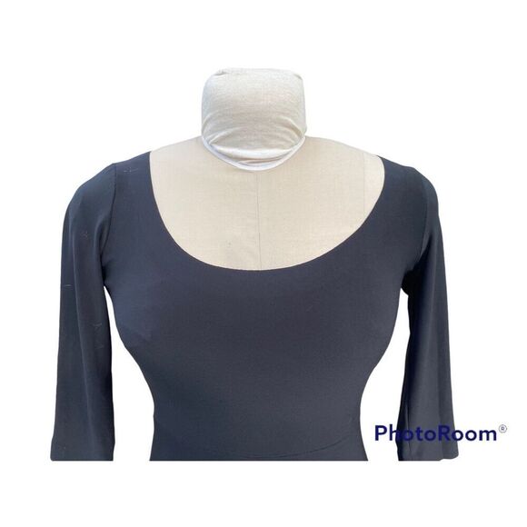 Norma Kamali Scoop Neck Diagonal Flared Dress Sz. XS - Picture 5 of 10